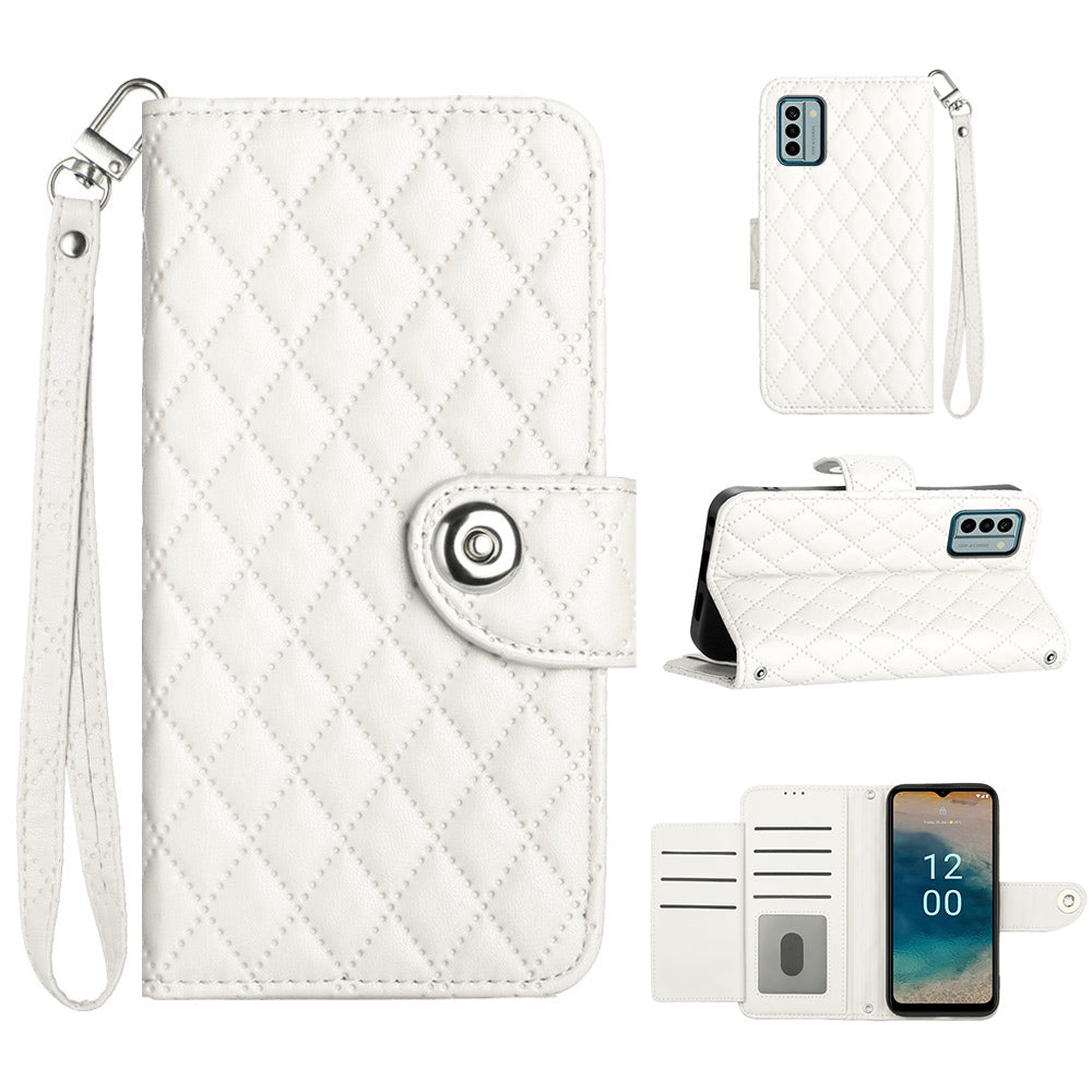 YB Imprinting Series-8 for Nokia G22 Case 7 Card Slots Rhombus PU Leather Stand Phone Cover YB Imprinting Series-8 for Nokia G22 Case 7 Card Slots Rhombus PU Leather Stand Phone Cover